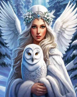 Snow Angel And Owl Paint By Number