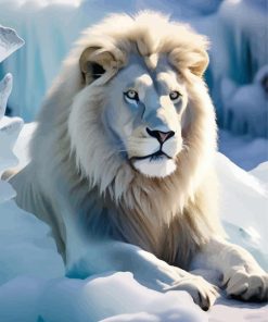 Snow White Lion Paint By Number