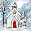 Snow Winter Church Paint By Numbers