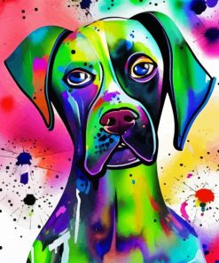 Splatter Dog Paint By Number