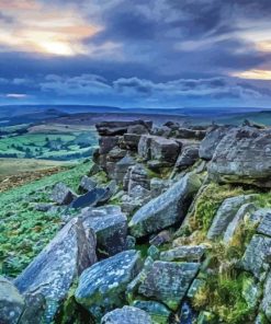 Stanage Edge Landscape Paint By Number