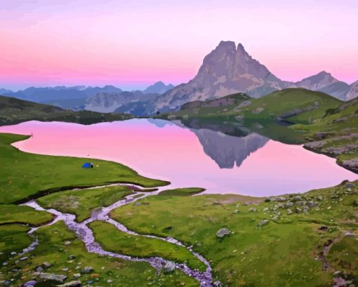 Sunset Over Pyrenees Paint By Number