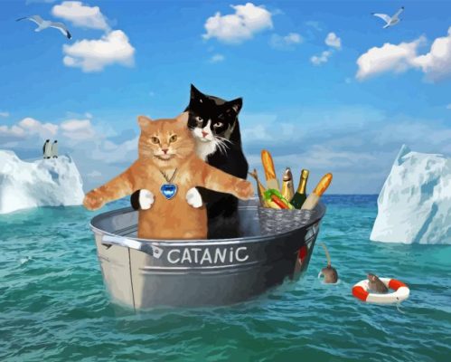 Titanic Cat Paint By Numbers