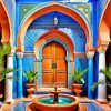 Traditional Moroccan House Paint By Number