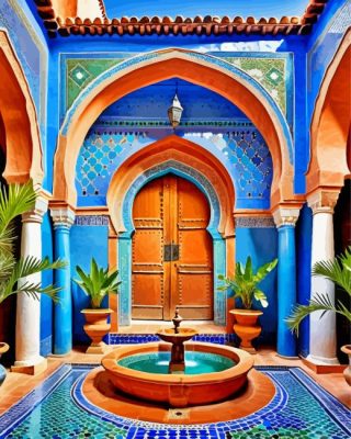 Traditional Moroccan House Paint By Number