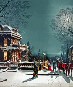 Vintage Christmas Evening Paint By Number