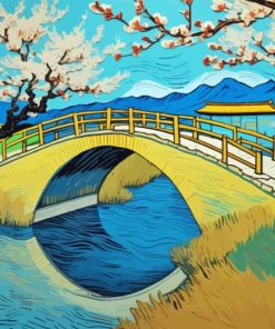 Wooden Bridge Landscape Paint By Number