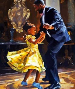 Black Father And Child Dancing Paint By Number