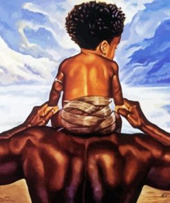 Black Father And Child Paint By Number