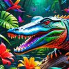 Colorful Alligator Paint By Number