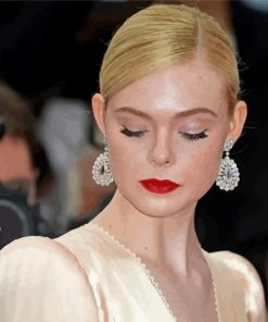 Elle Fanning Paint By Number