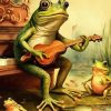 Frog Playing Guitar Paint By Number