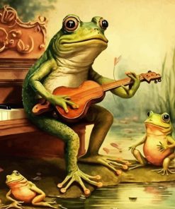 Frog Playing Guitar Paint By Number