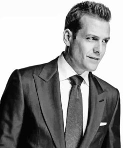 Black And White Harvey Specter Paint By Number