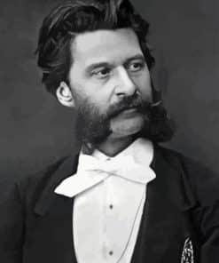 Black And White Johann Strauss Paint By Number