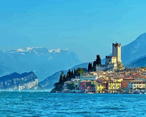 Malcesine Lake Garda Paint By Number