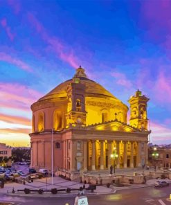 Mosta Dome At Sunset Paint By Number