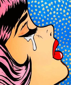 Pop Art Girl Crying Paint By Number