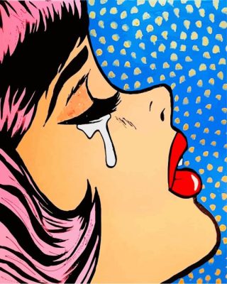 Pop Art Girl Crying Paint By Number