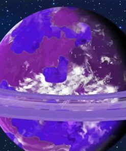 Purple Planet Paint By Numbers