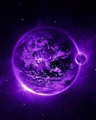 Purple Planet Paint By Number