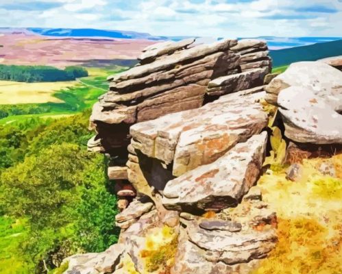 Stanage Edge Peak District Paint By Number