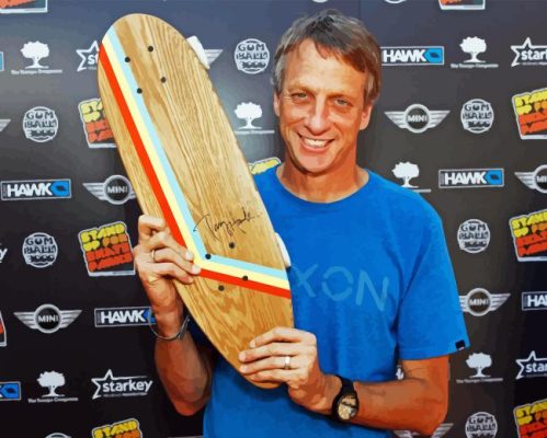 Tony Hawk Skateboarder Paint By Number