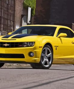 Yellow Chevrolet Camaro Paint By Number